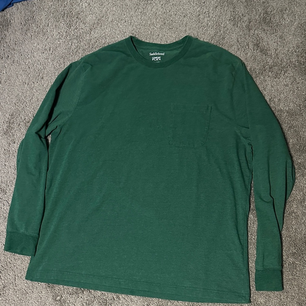 Saddlebred Men's Deep Green Long Sleeve Tee